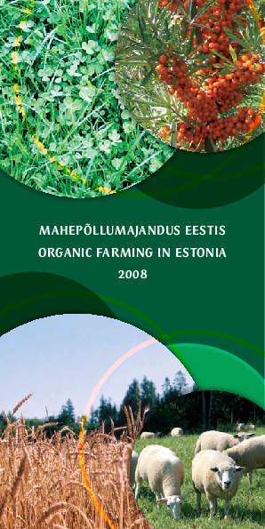 Cover of the broshure 'Organic Farming in Estonia' 2008